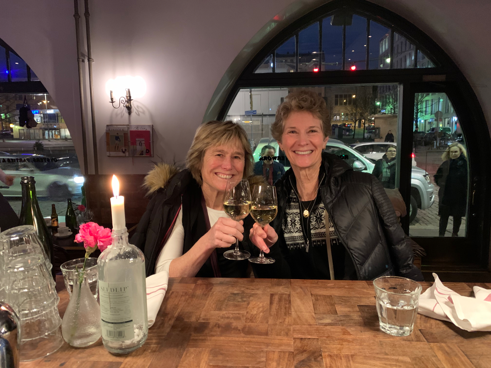 Brenda and me first night in Helsinki